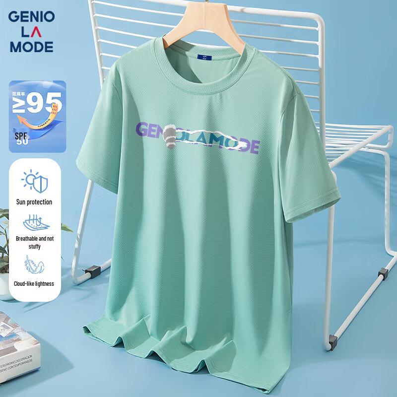 GENIOLAMODE Men s Cool-Touch Ice Silk Quick-Dry T-Shirt M