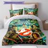 Ghostbusters Pattern Bedding Quilt Set Quilt Cover Pillowcase Home Decoration Gift (1 * Duvet Cover + 2 * Pillowcase, Without Core)