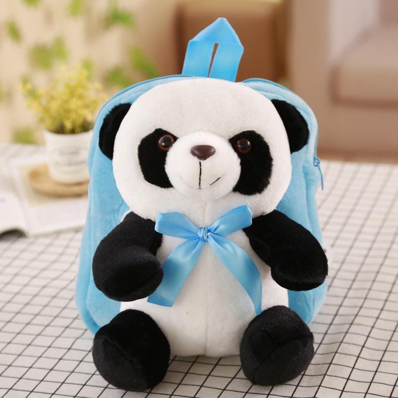 Cartoon Panda Bag Plush Toy Panda Doll Children'S Schoolbag Bear Backpack Ragdoll Birthday Gift