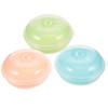 3 Pcs Bread Box Storage Cake Stand with Lid Cupcake Holder 1250X1250X650CM Pp Bagels Plain Boxes Keeper Container Airtight