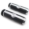 XKMT-Chromed Handlebar Skull Grips to Compatible with 96-07 Touring Models and96-later VRSC XL XR Dyna Softail(Except FLSTSE2/3 FLSTNSE and FXSBSE)