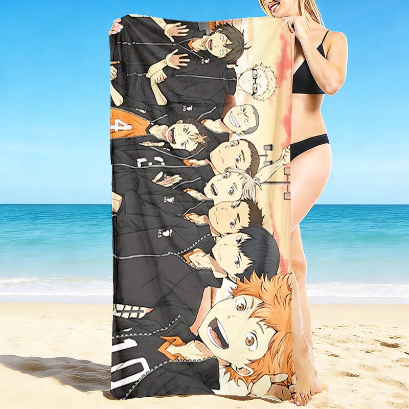 1Pc Haikyuu Team Spirit Beach Towel Quick Dry Multiuse For Beach Pool Gym Yoga Home Travel Christmas Halloween Xmas Gift S1234
