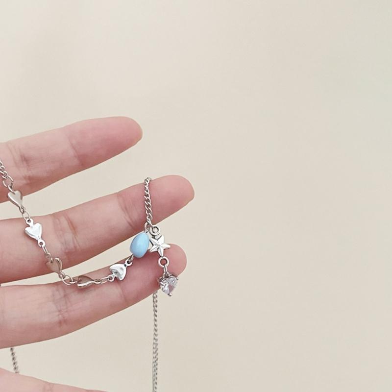 Süße Coole Zirkon Herz Anhänger Halskette Metall Herz Choker Mode Halskette Elegante Schlüsselbein Kette Y2K Schmuck