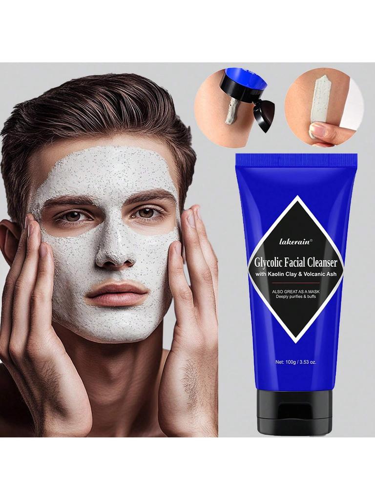 1Pc Glycolic Facial Cleanser. PURIFY THE SKIN. Can Effectively Remove Clogged Pores. IMPROVE SKIN. D