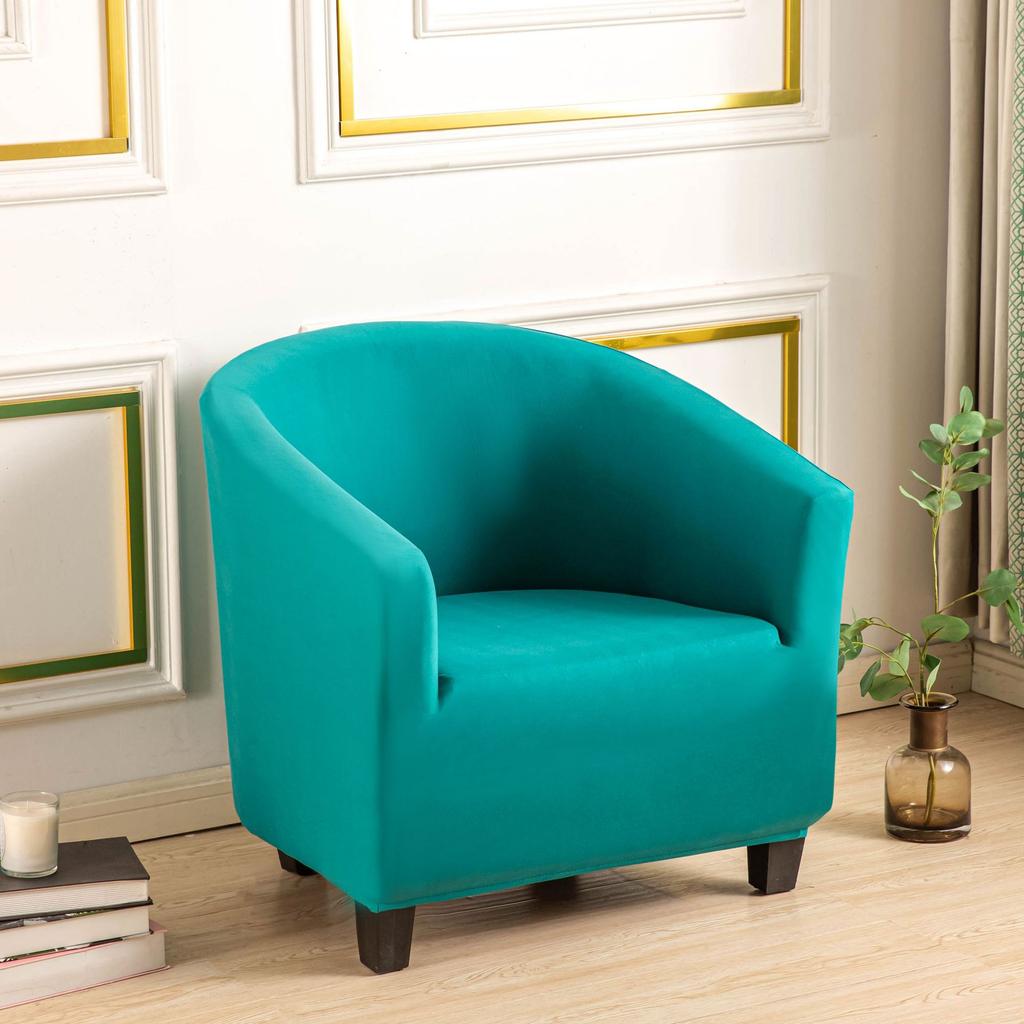 Thickened Silver Fox Velvet Single Sofa Cover Milk Silk Semicircular Arc Sofa Chair Cover for Home Durable Durable