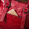 Women's Bag Crocodile Print Top Layer Cowhide Women's Handbag with Genuine Leather One-shoulder Straddle Bag