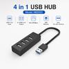 Portable 4 In 1 USB Hub  High Speed USB 3.0 To 4 Port USB 2.0 Adapter Splitter Extension for Laptop PC Mouse