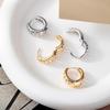 French Retro Brass-Plated Champagne Gold Water Drop Earrings