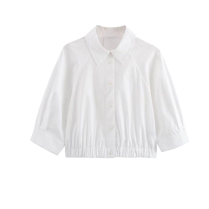 Kaslead New Arrival Women's Clothing Fashion Style Fashion All-Match Minimalist Stretch Short Shirt 9479062 251