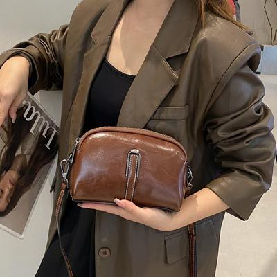 Damen-Handy-Tasche aus echtem Leder 2025 Neue Mode Rindsleder Damen-Tasche Stilvolle Textur Vielseitig Weiches Leder Crossbody Kleine Tasche für Damen