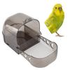 Plastic Thicken Gray Black Parrots Multifunction Activity Feeding Box Bird Cage Hanging Bathtub