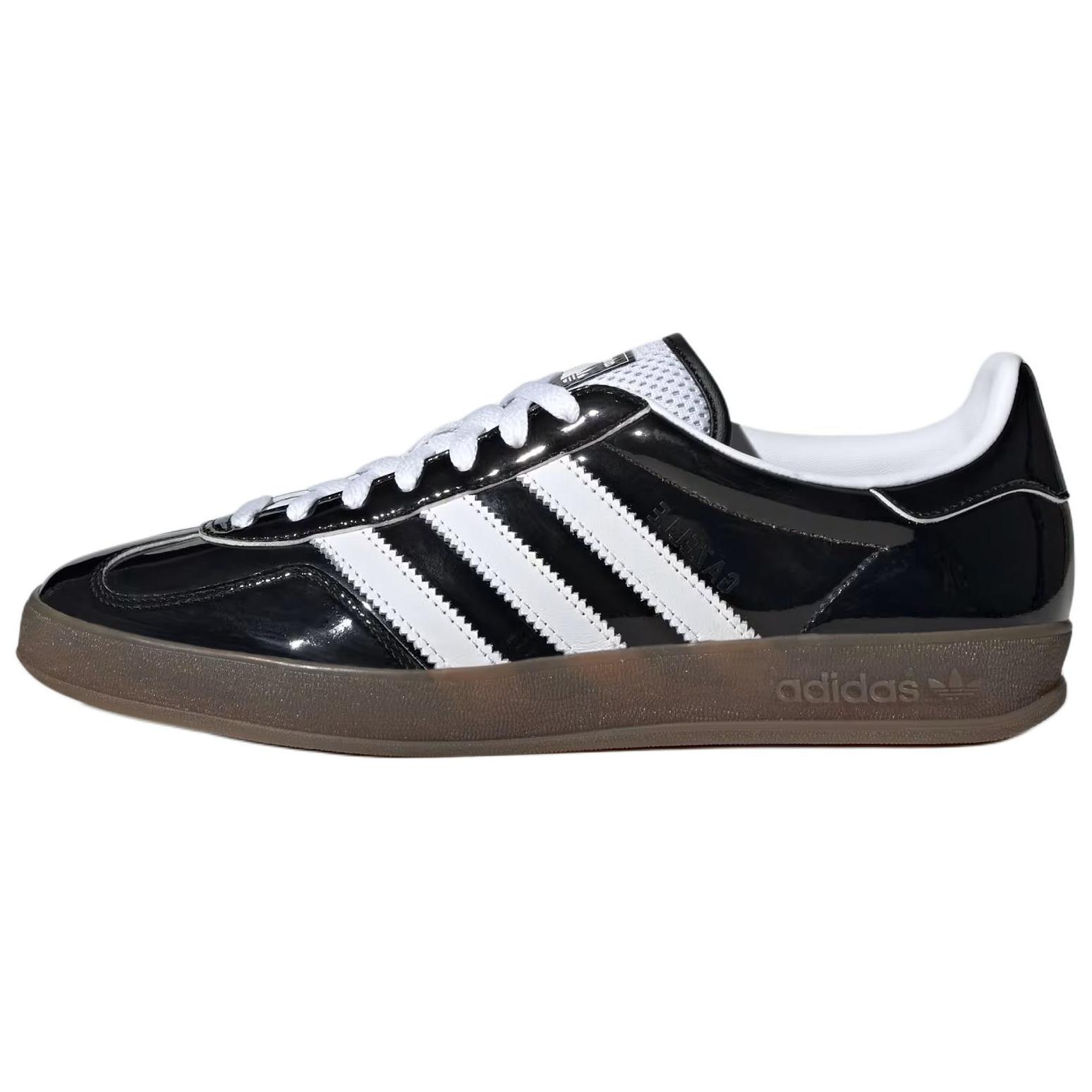 

adidas Gazelle Indoor Основной черный лакированная кожа Мужские кроссовки Облачно-белый JQ8124 39⅓