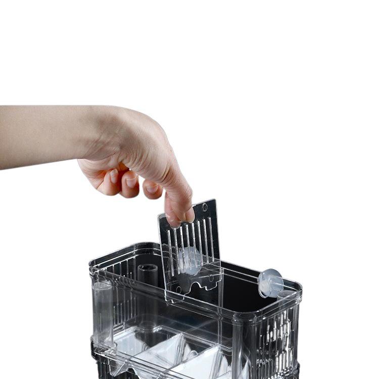 Akryl Flytande Akvarium Isolering & Yngelkasse för Guppy och Yngel