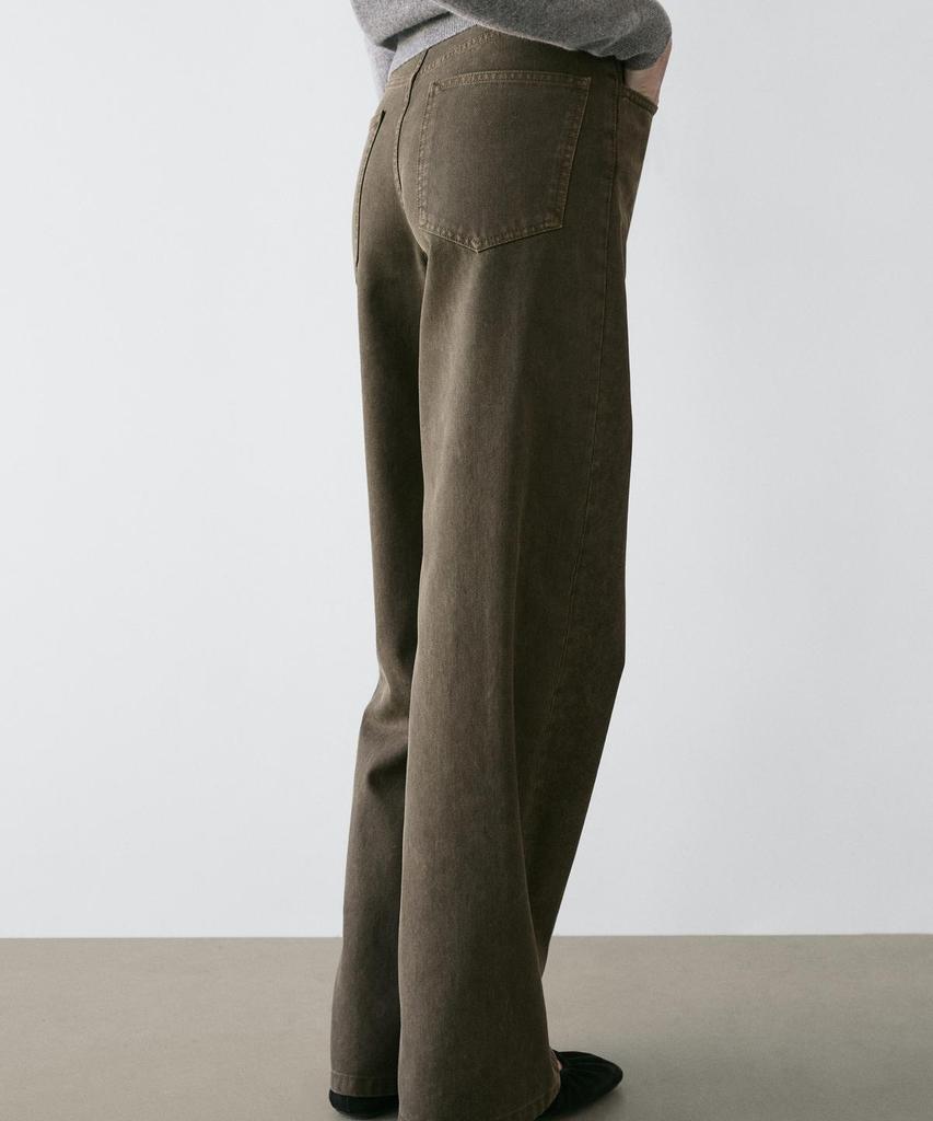 Masimodutti Wide Leg Denim Pants