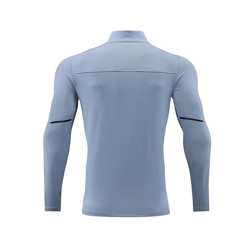Quick Dry Half-Zip Long Sleeve Running Shirt with Moisture-Wicking Technology