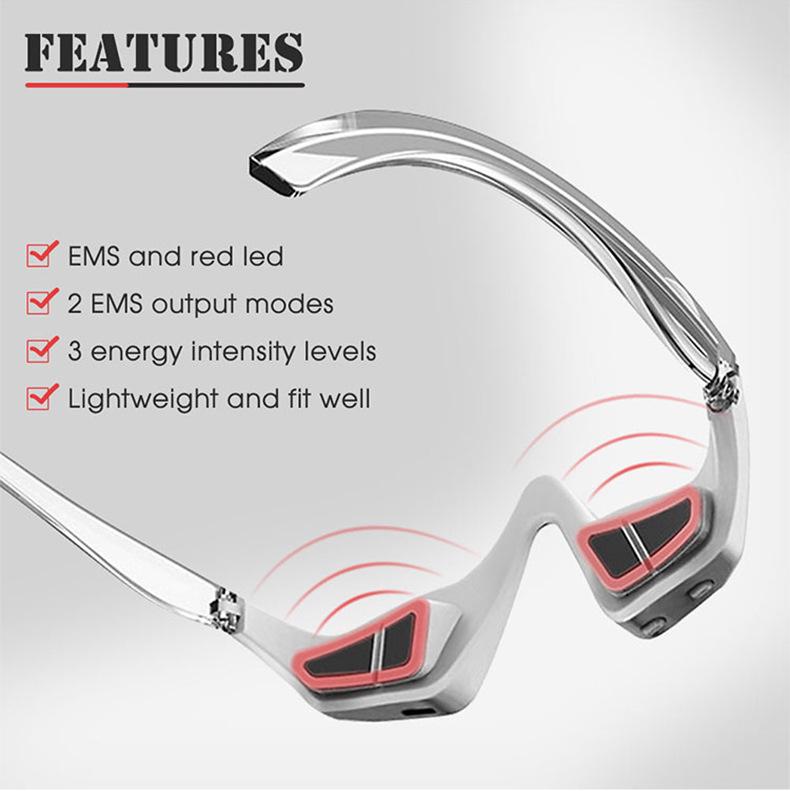 Multifunctional Eye Care Device: Handheld Beauty Massager with Red Light and Essence Application for Home Use.