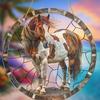 Lightweight Acrylic Wall Hanging Horse Ornament For Patios And Indoor Use Creates Beautiful Lighs Effects 20cm Diameter