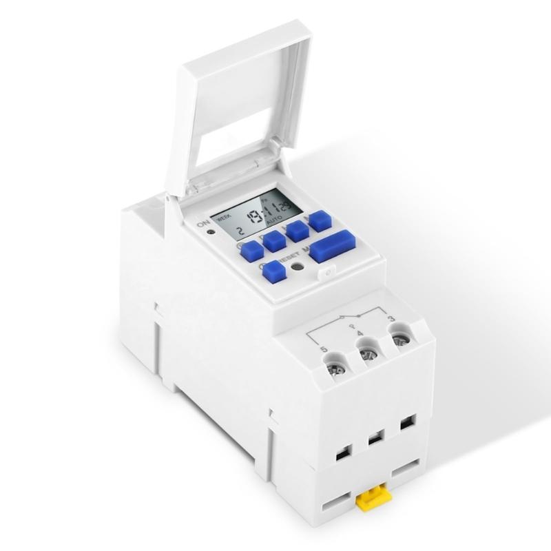 Digital LCD Weekly Programmable Digital Timer Switches 16 ON and OFF Timer Time Control Switches for Controlling Street Lamp