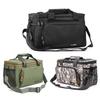 Torba na sprzęt wędkarski Kwadratowa Wielokieszeniowa Gładki Zamek Błyskawiczny Regulowany Pasek na Ramię Przenośna Duża Pojemność