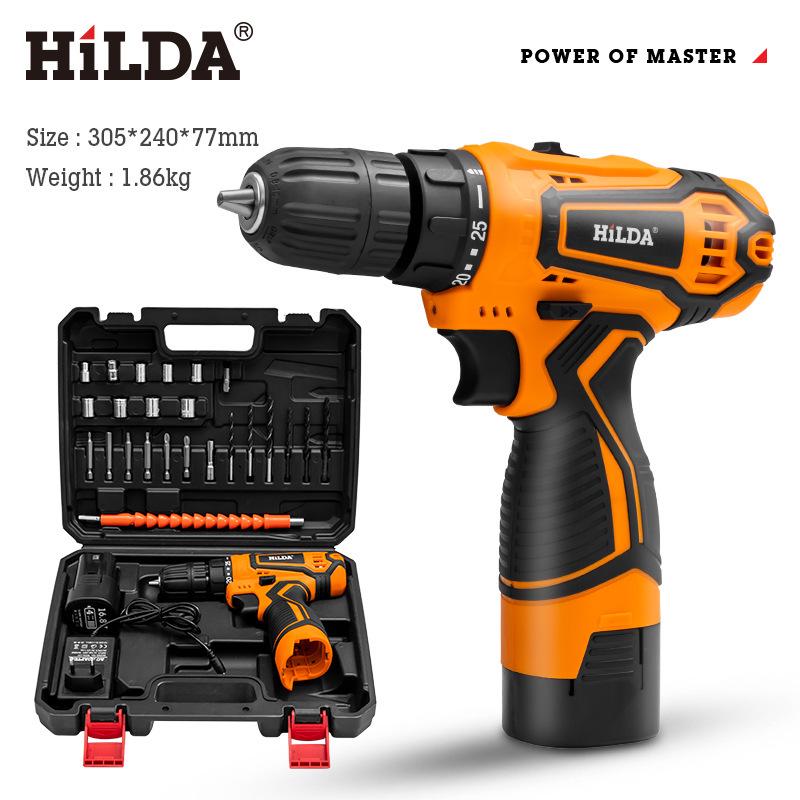 Hilda Multifunction Rechargeable Lithium Electric Drill & Screwdriver
