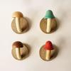 Creative Wooden Mushroom Clothes and Caps Hook Bathroom Clothes Hanger Self Adhesive Wall Hanger Organize Storage Hook