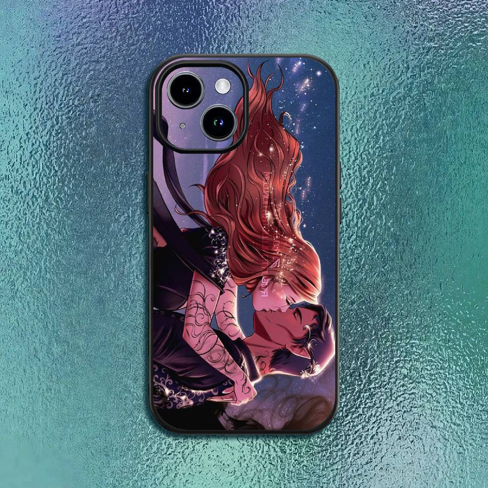 Acotar A Court of Mist and Fury Phone Case For iPhone12 13 14 15 16 17Pro Max Plus Classic black soft shell