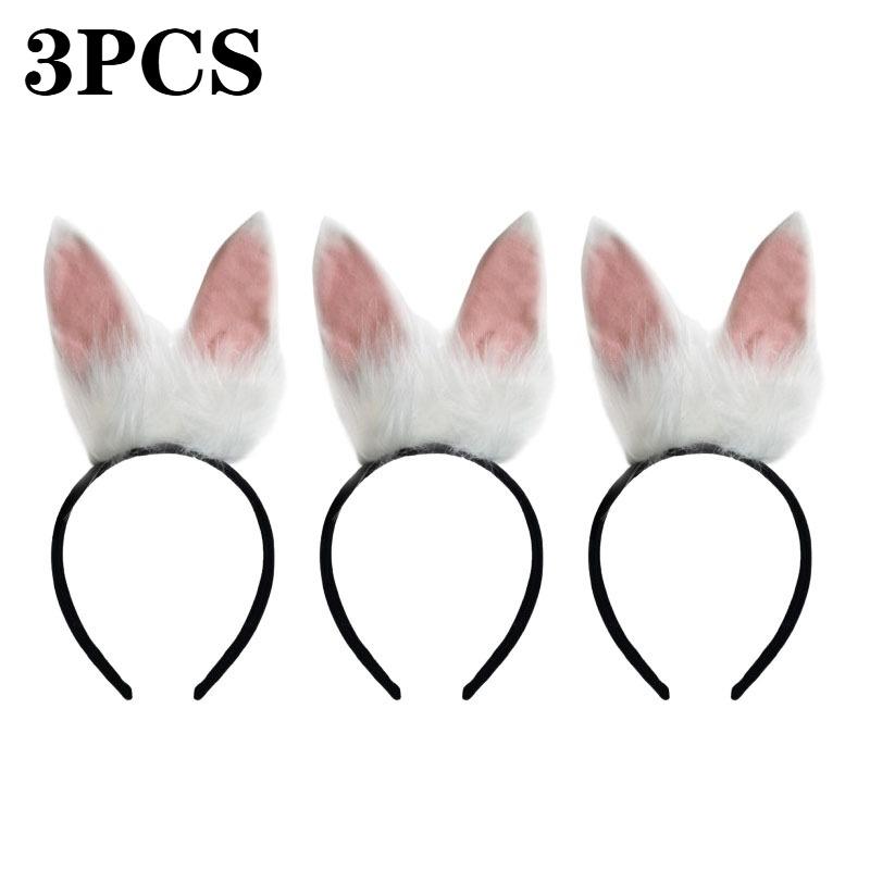 1-10PCS Plush Rabbit Ears Hair Band Cute Headdress for Adult and Children Performance Headband Cosplay Accessories