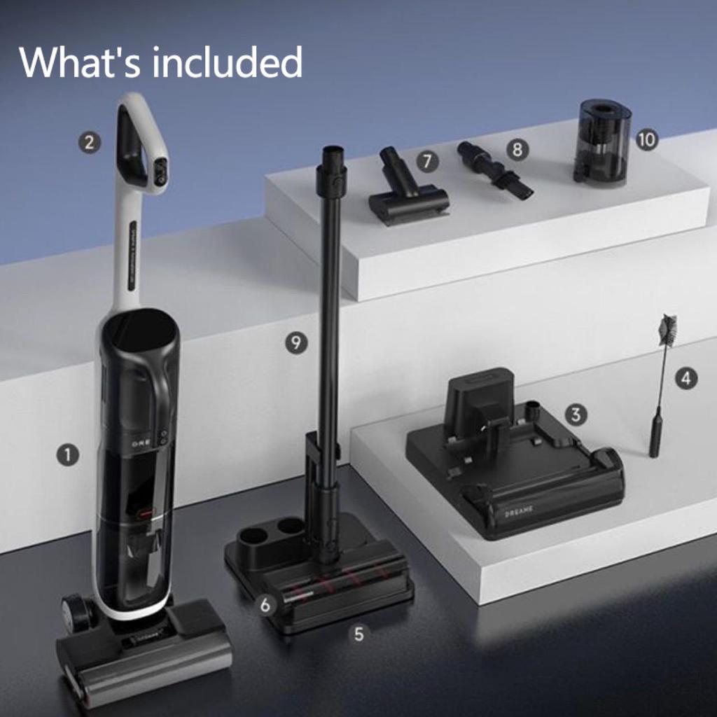 Dreame H14 Dual Floor Scrubber: 180° Flat Wet/Dry Vacuum & Mop Combo