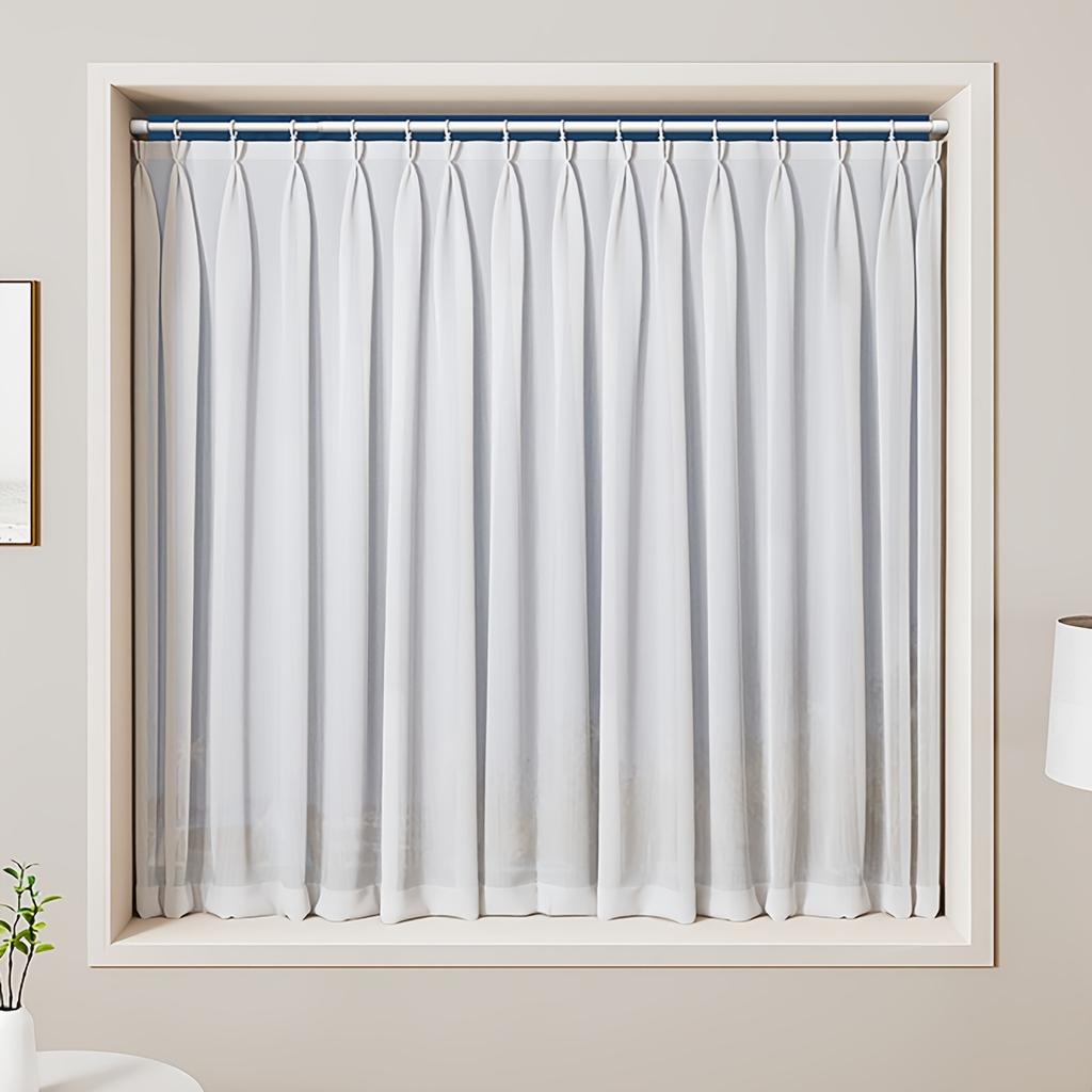 Adjustable Tension Curtain Rod, Multi-Purpose No-Drill Metal Extendable Rod for Bathroom, Kitchen, Window Sill, Balcony, Living Room