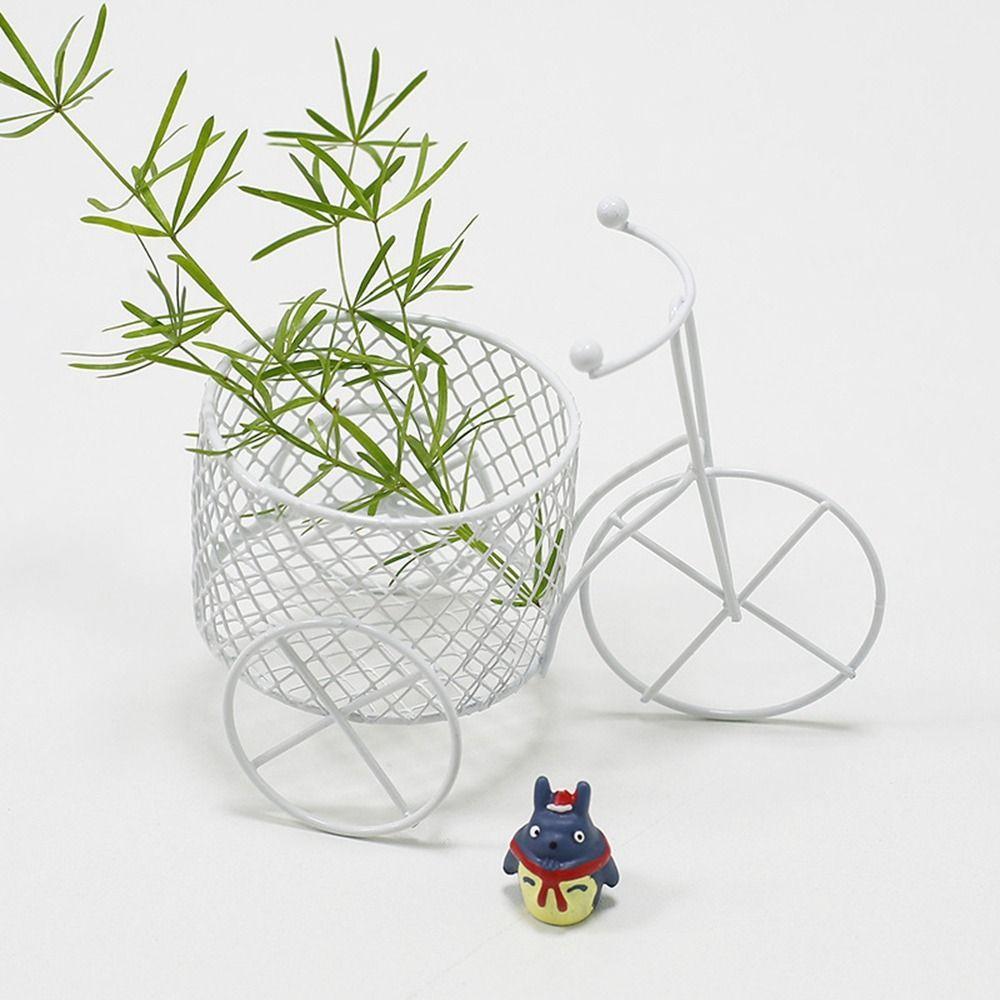 Tricycle Design Place Flowers Iron Art Candy Rack Tricycle Model Desktop Ornaments Jewelry Stand