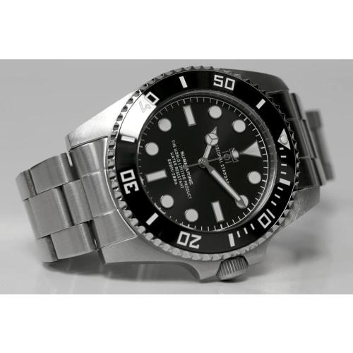 HYAKUICHI 101 20 ATM Water Resistant Sweep Seconds Diver's Watch Ceramic Bezel Non-date Wristwatch