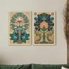 Madhubani Art Paintings with Frame for Home Decor, Wall Painting for Living Room, Multicolor, Natural Wood Color Frames, Set of 2