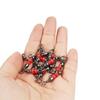 20 Piece Red Bead Three-way Swivel T-shaped Connector Fishing Accessory Octagonal Ring Fishing Small Accessory
