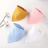 Double Layer Muslin Cotton Baby Bib - Solid Color Triangle Scarf