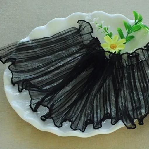 NEW Simple Fashion Pleated Fluffy Tulle Lace DIY Home Textile Curtain Bed Linen Border Clothing Skirt Cuff Extended Hem Material