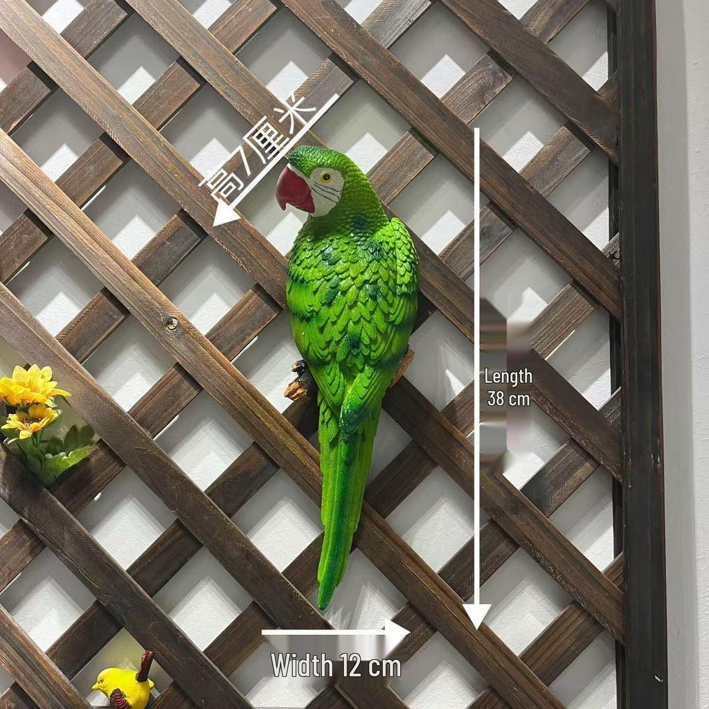 Creative Resin Macaw Cockatoo Small Bird Wall Hanging Ornament