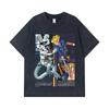 275 GSM Washed T-shirts 100% Cotton Dragon Ball V50 Trunks Freeza Print Unisex Heavy Cotton T Shirt