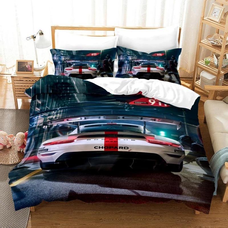 Sports Car Duvet Cover Set Luxury High Quality 3D Printed Bedding 23pcs Double Queen King Bedclothes Adults Boys Home Textile