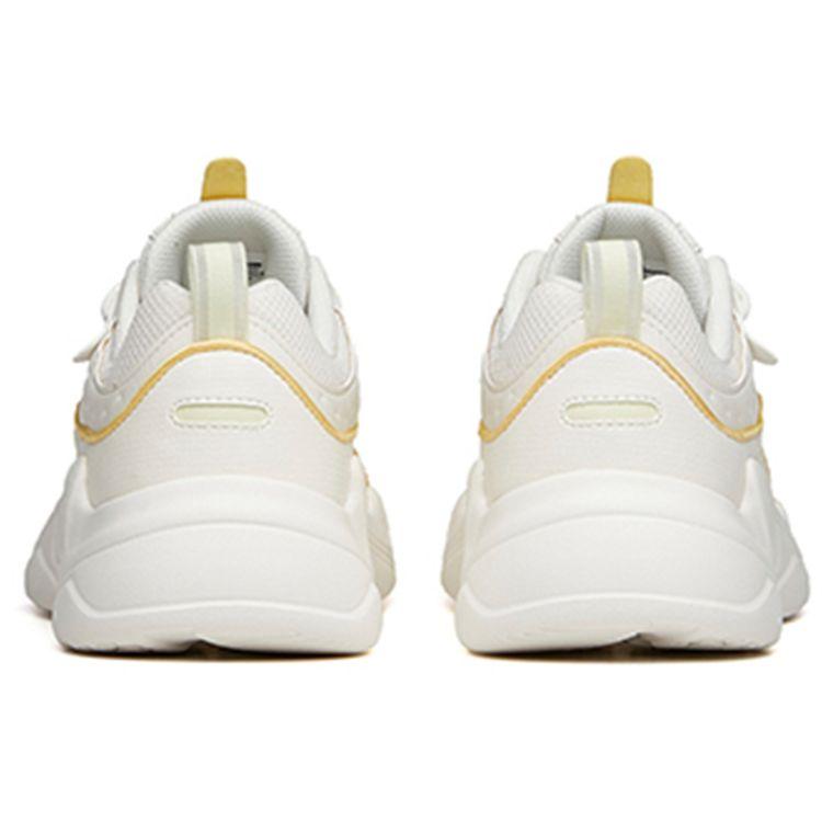 Anta Color Block Casual Low Top Dad Shoes Women sneaker White Yellow 922138890-4