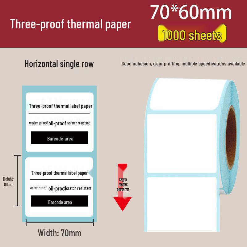 Waterproof Self-Adhesive Thermal Label Paper for ePacket Waybills, 100x150 Mm