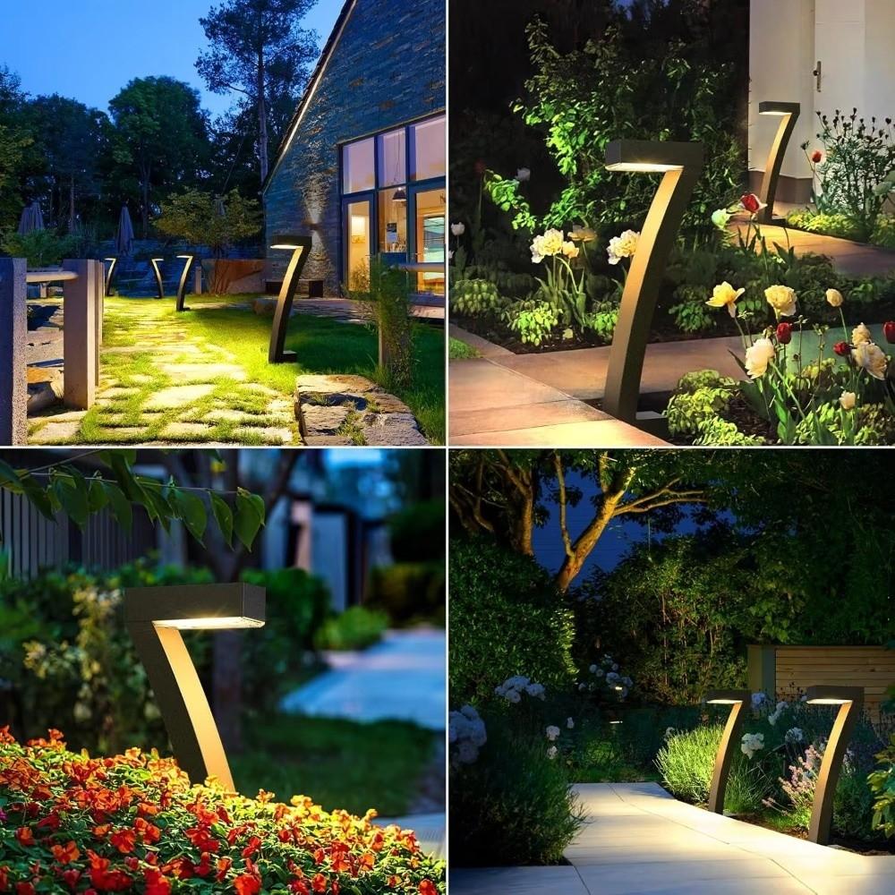 Patio Walkway Solar Lights 1/2/4 PCS LED Garden Path Spotlight Waterproof Outdoor Yard Driveway Decoration Lighting Equipment