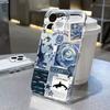 Marine Shark Label Clear Phone Case For iPhone 17 16 Cases iPhone 15 Pro Max 14 Plus 13 12 11 XS X 7 8 16E Shockproof Soft Cover