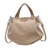 Women's casual monochromatic shoulder bag large capacity interior compartment zipper bags high quality