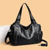 Shoulder Bag New Women's Messenger Bag Large Capacity Women's Texture Soft Leather Handbag Commuter Rivet Tote Bag