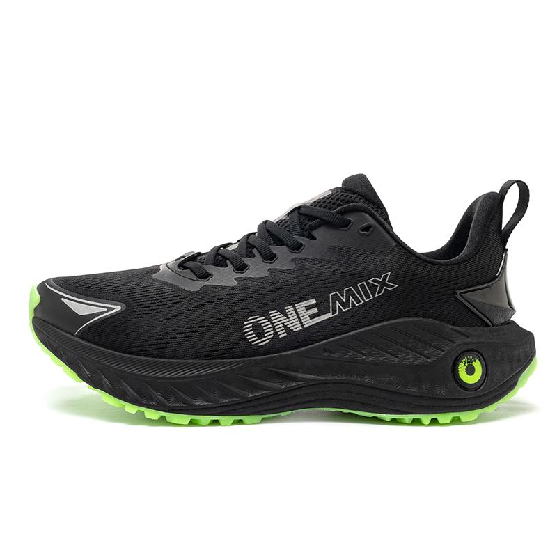 onemix Energetyczne buty do biegania dla mężczyzn Antypoślizgowe trampki Oddychająca siateczka Odkryty miękkie buty sportowe Buty sportowe Amortyzacja tenisówek do chodzenia