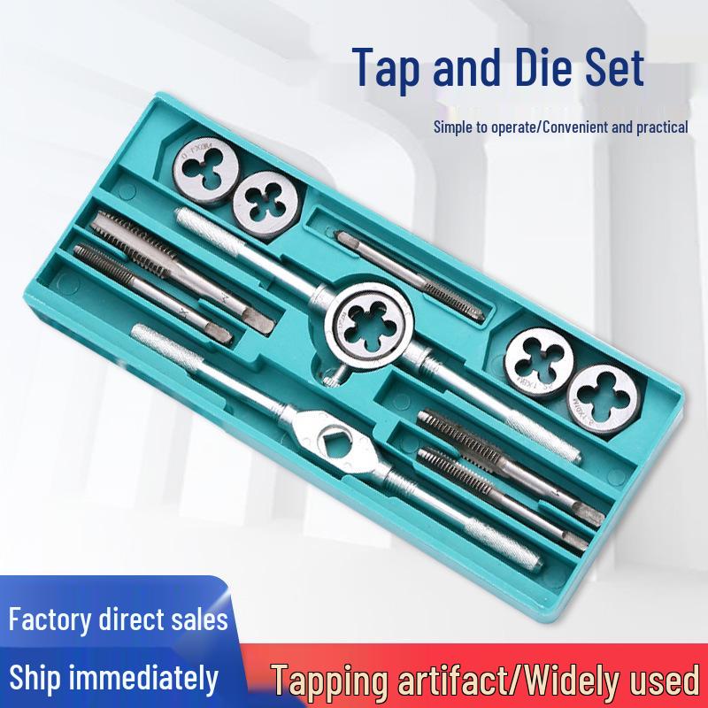 12/20/40-Piece Taper Tap & Die Set with Full Specs - Hand Taps & Round Dies