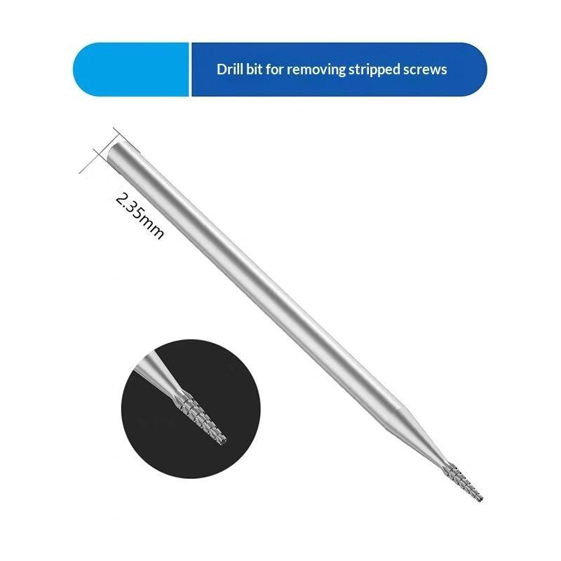 1/2Pcs Alloy Sliding Thread Drill Bit For Removes Stripped Thread Screws For Cell Phone Bottom Reverse Out Damaged Screws Tools