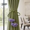 Fashionable Curtain Straps Flower Tiebacks, Handmade Boho Holder Tie Elegant Accessories Backs, Decorative Rope Ties for Bedroom, Window, Drapery