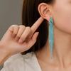 Pendientes de Borla de Diamantes Completos Brillantes de Lujo DINGKA para Mujer - Joyería de Tachuelas de Personalidad Exagerada