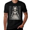 Creepy Doll In The Shadows Of Darkness Tshirt Basic Simple Design Short Sleeve Shirt Tshirt